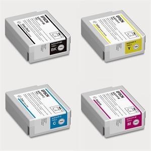 Full set of ink cartridges for Epson ColorWorks C4000, Glossy Black